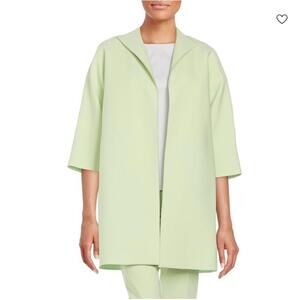 Lafayette 148 New York Mary Topper Stretch Open Jacket in Mint Size SP